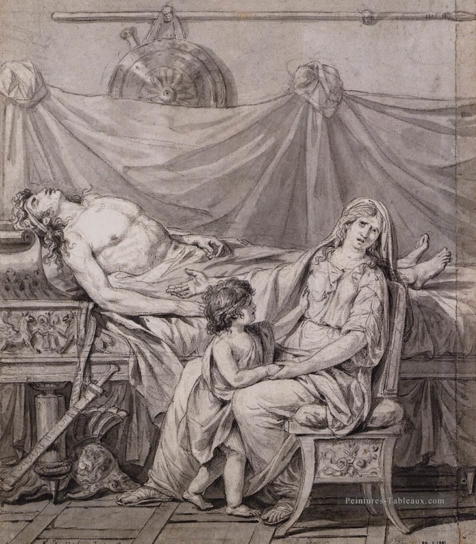 Le chagrin d’Andromaque néoclassicisme Jacques Louis David Peintures à l'huile
